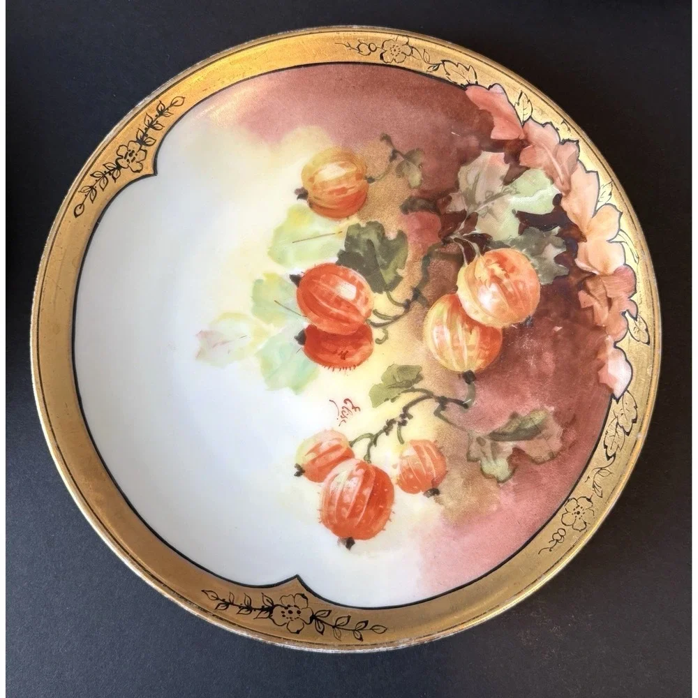 Antique Limoges A Lanternier Set of 5 c1890s Artist Signed 7